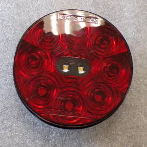 LIGHT 4" RED W/CLEAR LIGHT